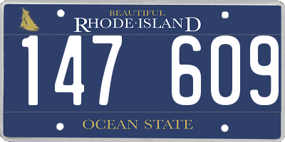 RI license plate 147609