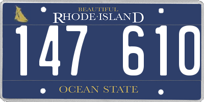RI license plate 147610