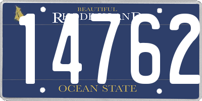 RI license plate 14762