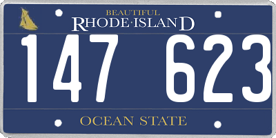 RI license plate 147623