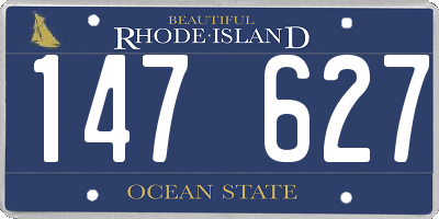 RI license plate 147627
