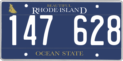 RI license plate 147628