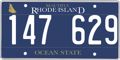 RI license plate 147629