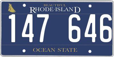 RI license plate 147646