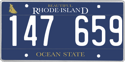 RI license plate 147659