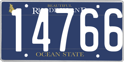 RI license plate 14766