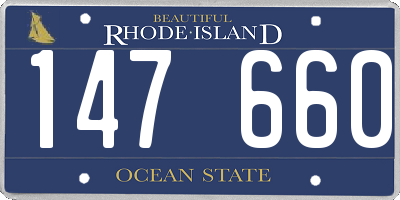 RI license plate 147660