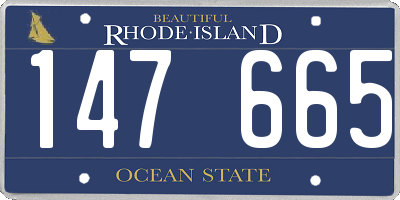 RI license plate 147665