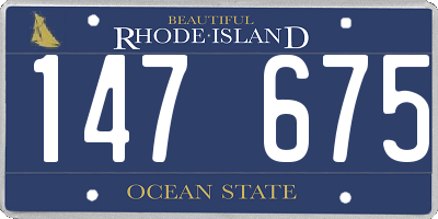 RI license plate 147675