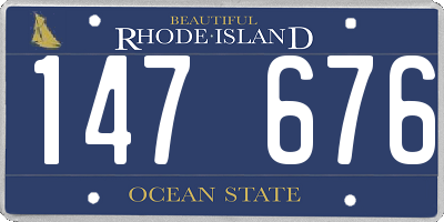RI license plate 147676