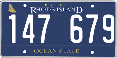RI license plate 147679