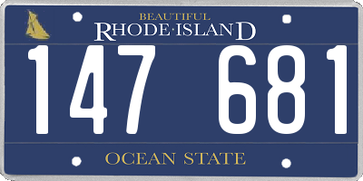 RI license plate 147681