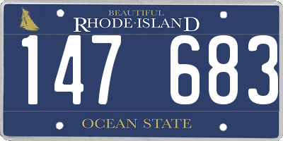 RI license plate 147683