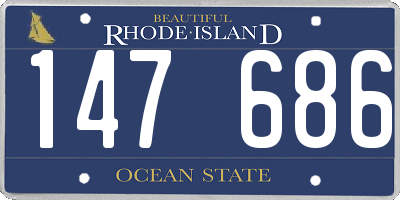 RI license plate 147686
