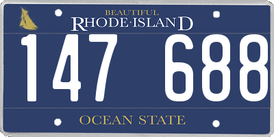 RI license plate 147688