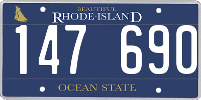RI license plate 147690