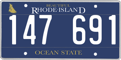 RI license plate 147691