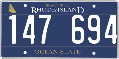 RI license plate 147694