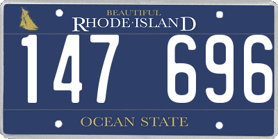 RI license plate 147696