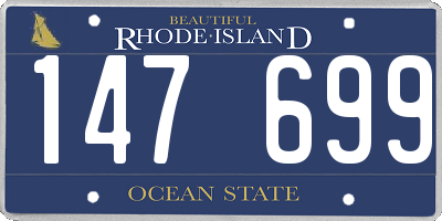 RI license plate 147699