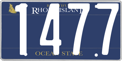 RI license plate 1477