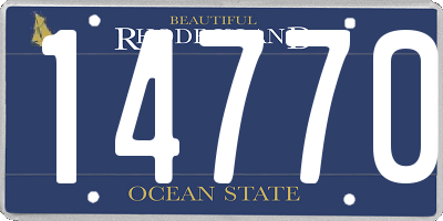 RI license plate 14770