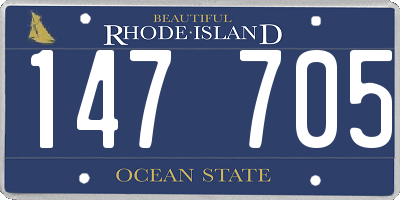 RI license plate 147705