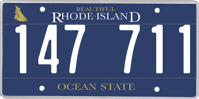 RI license plate 147711