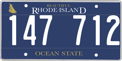 RI license plate 147712