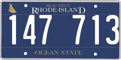RI license plate 147713