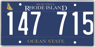 RI license plate 147715