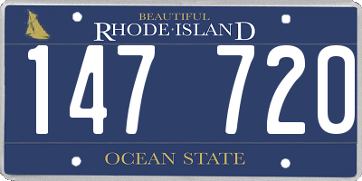 RI license plate 147720
