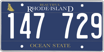 RI license plate 147729
