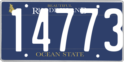 RI license plate 14773