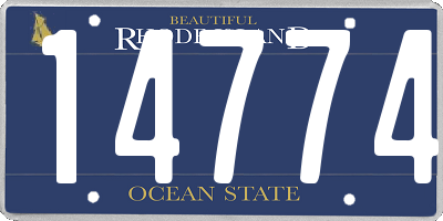 RI license plate 14774