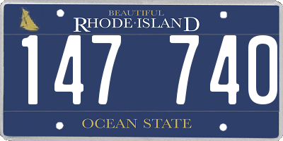 RI license plate 147740