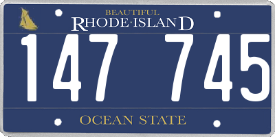 RI license plate 147745