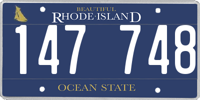RI license plate 147748