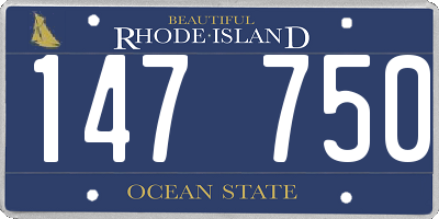 RI license plate 147750
