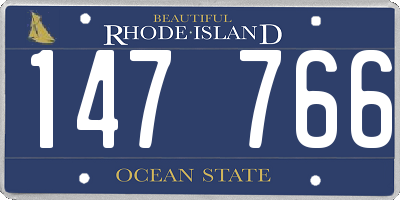 RI license plate 147766