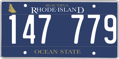 RI license plate 147779