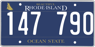 RI license plate 147790