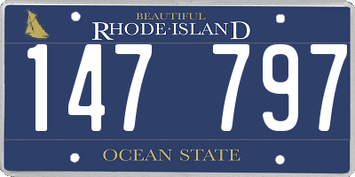 RI license plate 147797