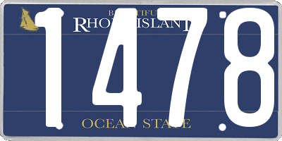 RI license plate 1478