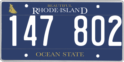 RI license plate 147802