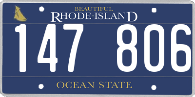 RI license plate 147806