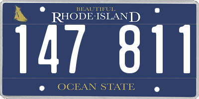 RI license plate 147811