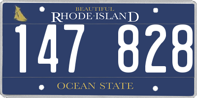 RI license plate 147828
