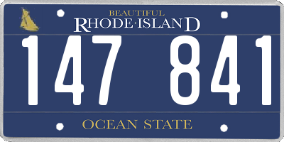 RI license plate 147841
