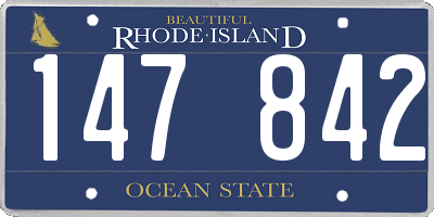 RI license plate 147842